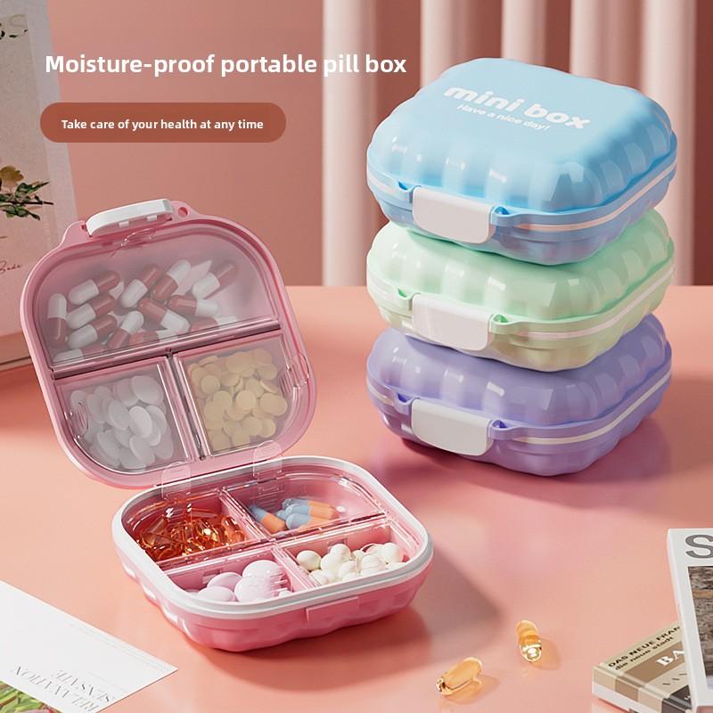 Portable Mini Pill Dispenser for Home Use, Three Meals A Day