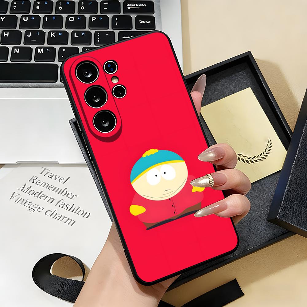 

S-Юг Милый P-Парк Чехол для телефона для Samsung S26 S25 S24 FE S23 S22 S21 Plus S20 Ultra Note20Ultra Черный Мягкий чехол Galaxy S26