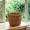 Handwoven Wicker Storage Basket OpenTop Woven with Handles for Living Room, Kitchen, Entryway