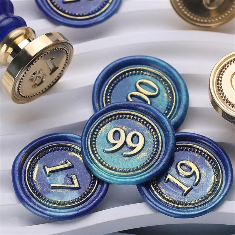 Sealing Wax Stamp Number Series Wax Seal Stamp for DIY Envelope Wedding Invitation Greeting Card Scrapbooking Letter