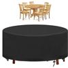 Garden Table Cover Round Waterproof Anti-uv Oxford Heavy Duty Protective Cover Garden 190x80cm