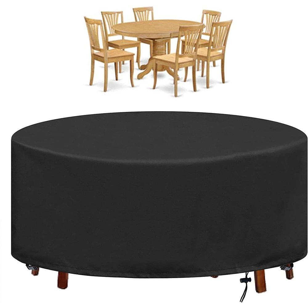 

Garden Table Cover Round Waterproof Anti-uv Oxford Heavy Duty Protective Cover Garden 190x80cm