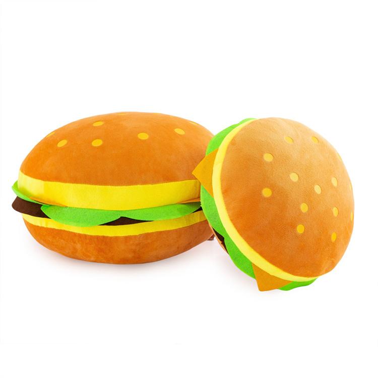 Cartoon Hamburger Plush Toy Stuffed Animal Toys Food Plush Pillow Cushion Toys Food Shape Pillow  Birthday Gifts for Chidiren 30cm(11.81in) оранжевый