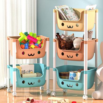 2/3/4 Etagen Rollwagen mit Rädern Multifunktionaler Utility-Organizerwagen Küche Badezimmer Wohnzimmer Büro Spielzeug Snacks Aufbewahrungsregal