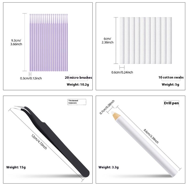 DIY Zahn-Edelstein-Set mit Kleber und UV-Lampe Super Klebekraft Leicht zu entfernen und anzubringen Zahndekorationen Haftmittel Werkzeug
