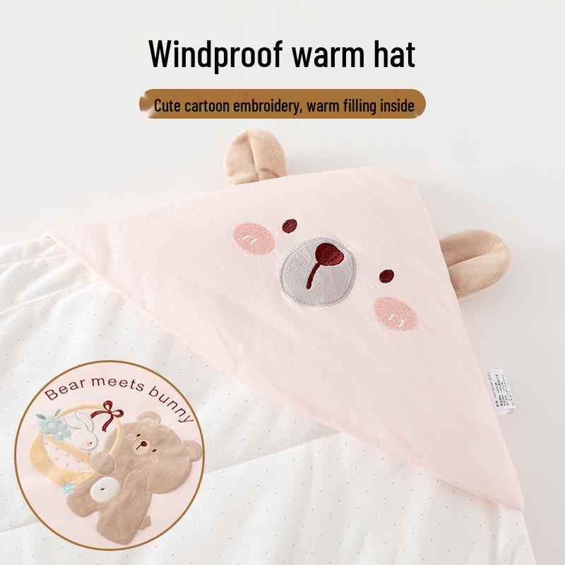 300g Reines Baumwoll-Abnehmbares Pucktuch für Neugeborene - Verdickt für Frühling, Herbst, Winter