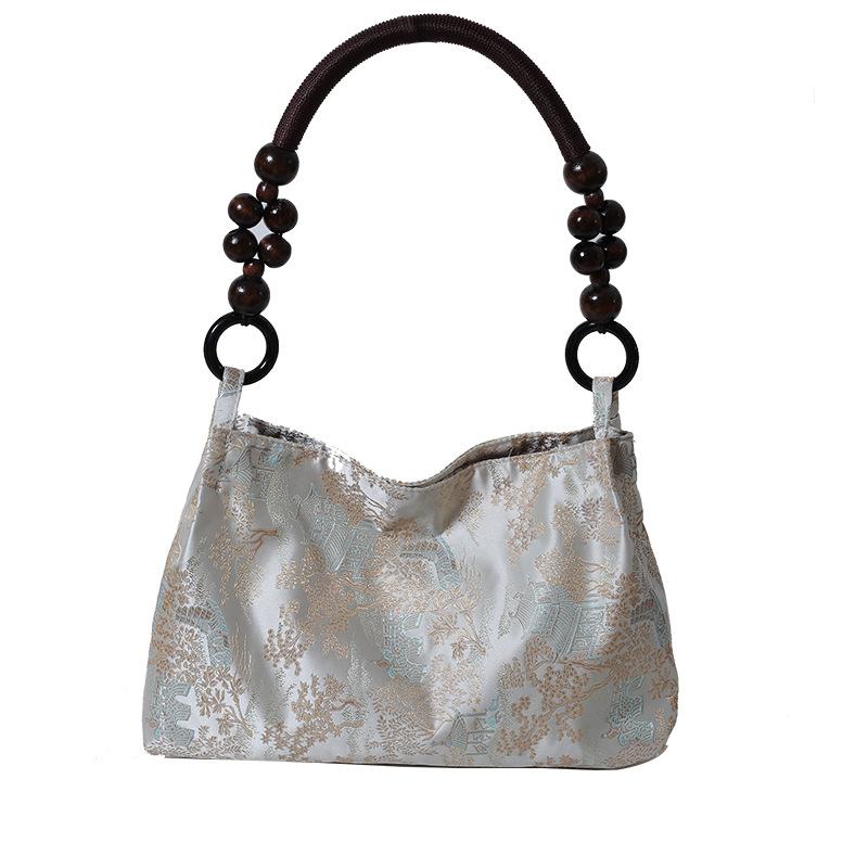 

Новая жаккардовая холщовая сумка в национальном стиле, популярная женская сумка на плечо с вышивкой, летняя сумка через подмышку для поездок на работу