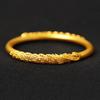 Vietnamese Gold-plated Peacock Bracelet for Women, Vintage Style with Dragon and Phoenix Motifs, Inlaid with Peonies, Gold-plated Copper Noble Lady