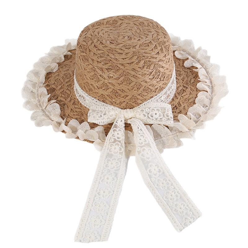 New Summer Women's Rustic-Style Straw Hat Sun Protection for The Beach Versatile and Flattering