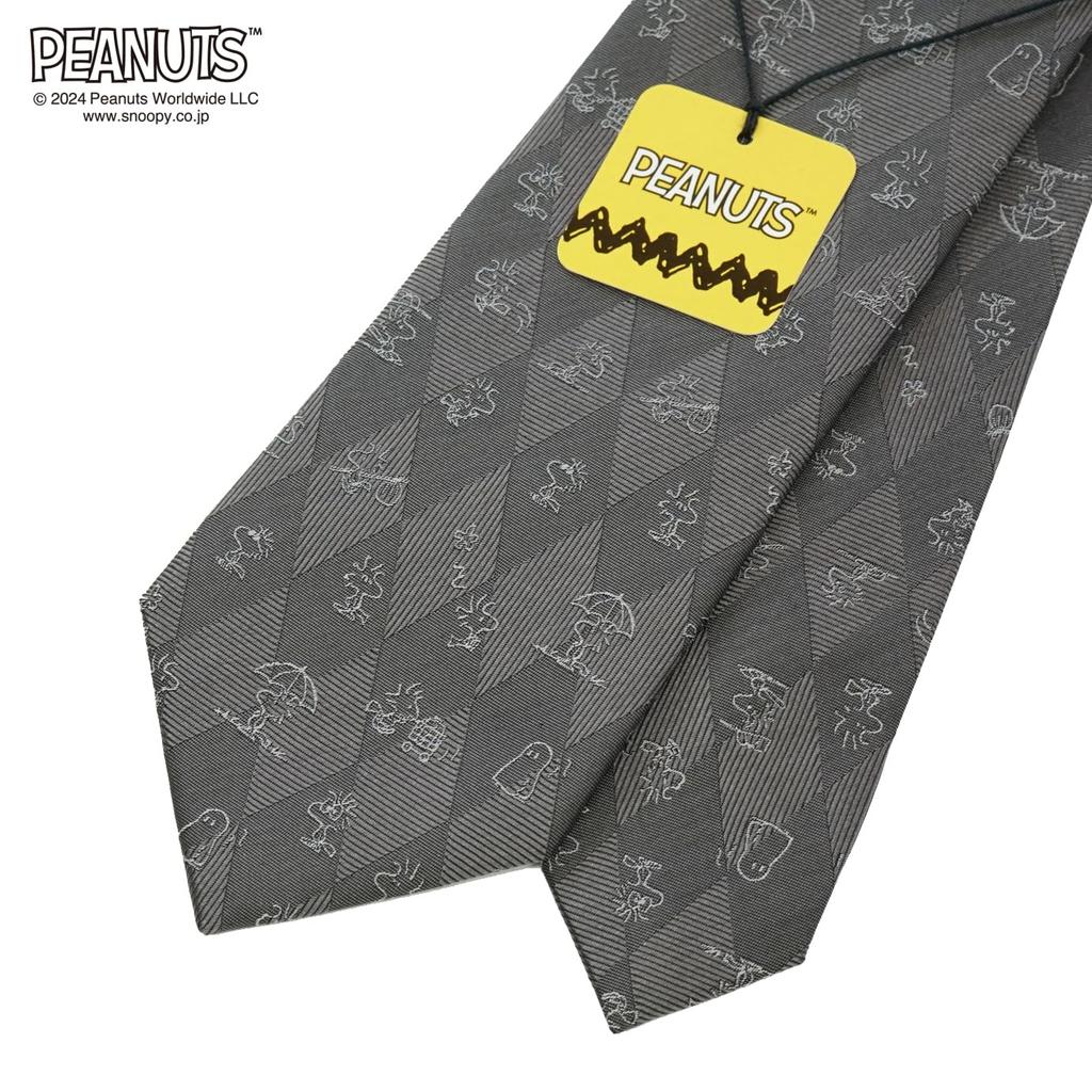 PEANUTS Necktie Peanuts Woodstock Necktie 921010 Gray Necktie Snoopy Woodstock Character Present [Peanuts]