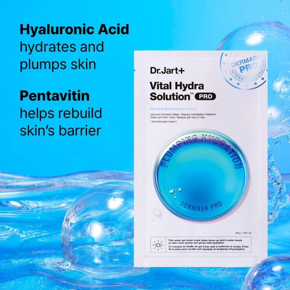 Dr. Jart+ Vital Hydra Solution  Pro Glow Face Mask Hyaluronic Acid 1 Mask .91 Oz