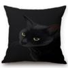 Cute Lovely Black Cat Cushion Cover Cotton Linen Square Throw Pillows 45X45Cm Home Office Deco Car Sofa Pillow Case Almofadas
