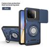 Anti-slip Armor Shockproof Case For ZTE Blade A56 Slide Camera Lens Protection Rotating Ring Stand TPU Frame Plastic Phone Cover