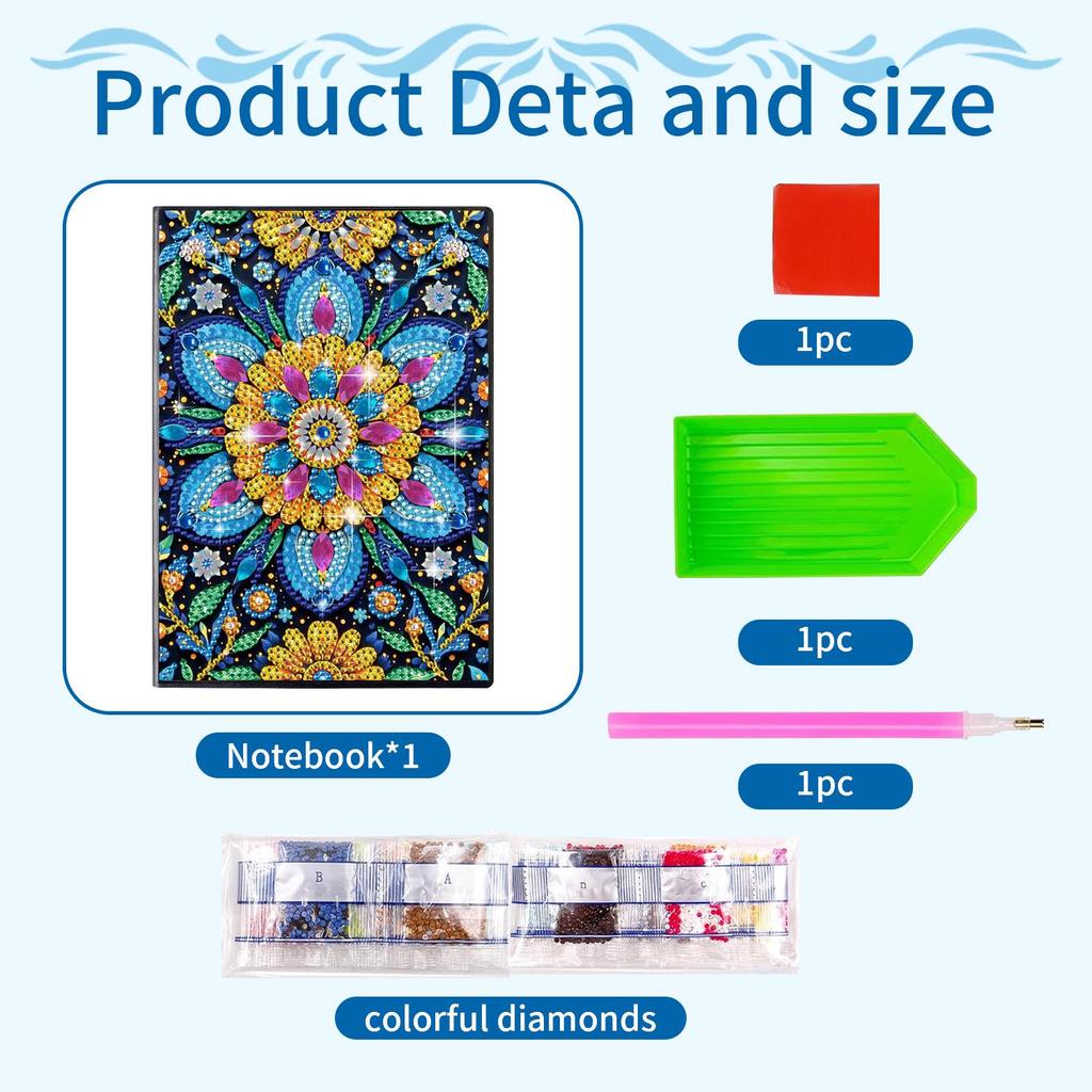 DIY Diamond Painting Business Notebook – Creative Dot Drill Writing Book for Kids