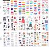 Decorative Sticker Pack for 72 12 Assorted Washi Decorative Adhesive Graffiti Patches Adults 1500+ Designs, Sheets, Themes, Stickers, Stickers,