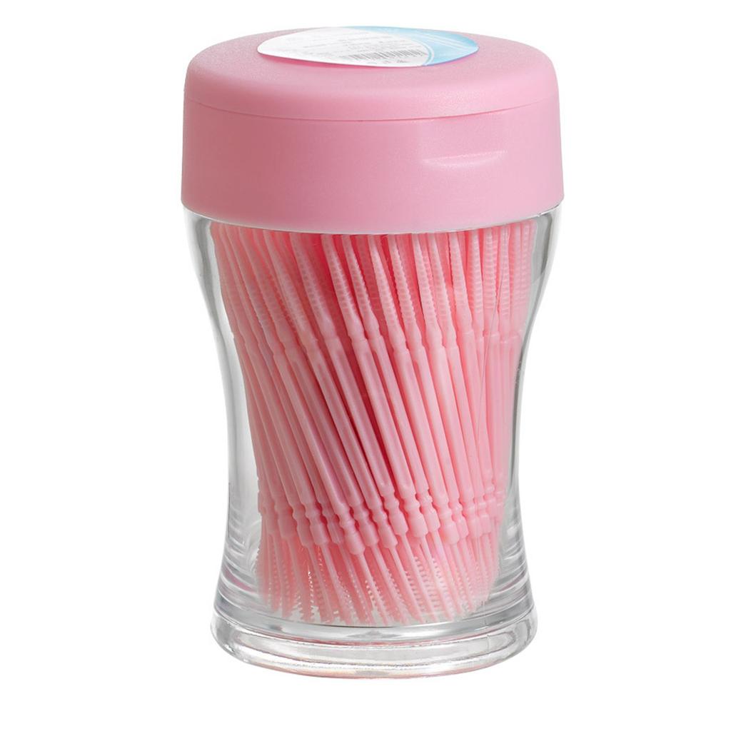 200pcs Bottle Double Headed Plastic Toothpicks
