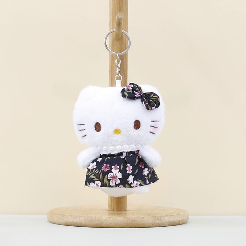 

Plush Cat Keychain Toy With Pp Cotton Filling For Kids Playroom Decor чёрный