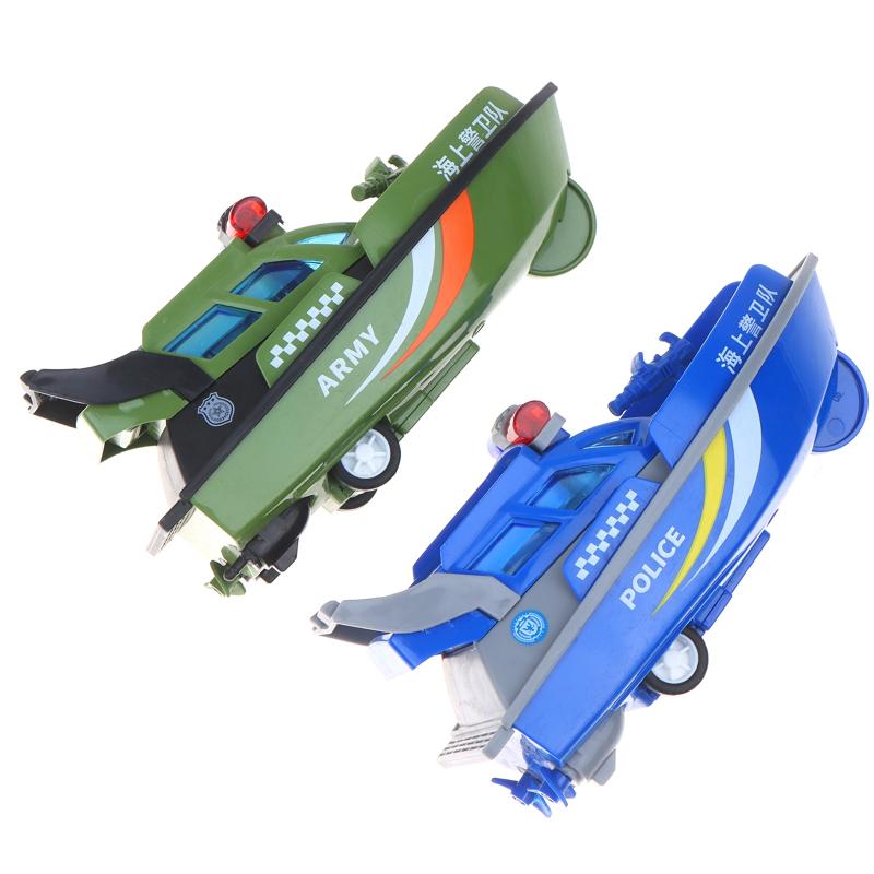 Inertia Toy Boat Police Fire Patrol Ship Model Friction Powered Toy For Kids Boys And Girls Birthday Gifts