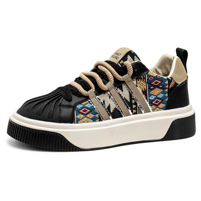 

Spring fashion trend men s casual shoes outdoor youth literary niche shoes student contrasting color platform shoes 2025 44