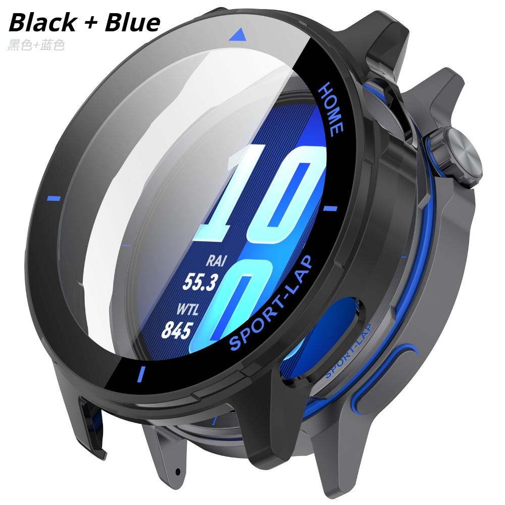 

Tempered Glass+Case For Huawei Watch GT Runner2 Full Cover Screen Protector Hard PC High-end Protector For Huawei GT Runner 2 Transparent Case Huawei Watch GT Runner 2