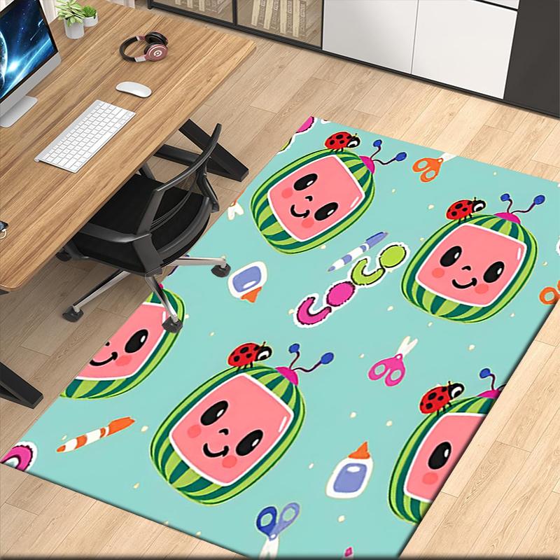 Cocomelon Printed Carpetrugfor Office Chair Living Room Bedroom Kitchen Room Decor Gifts