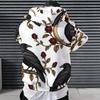 Men s Plus Size Long Sleeve Drawstring Hoodie Black Rose Gold Moon Star Printed White Kangaroo Pocket Pullover