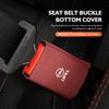 Suede Car Seat Belt Base Buckle Protector Cover Auto Accessories For Opel Vectra Zafira Meriva Mokka Grandland Vivaro Antara  BL6