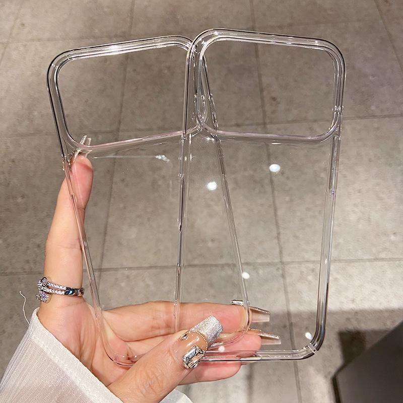 Luxury Ultra Thin Transparent Shockproof Case for IPhone 17 Air 16 15 14   Pro Max 17Pro Clear Hard Acrylic Cover Shell