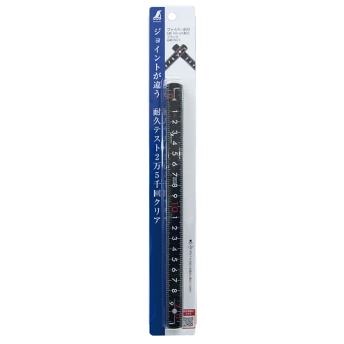 Shinwa Sokutei Fiber Folding Ruler, 5 Folds, 1m, Cm Indication, Black, 78625