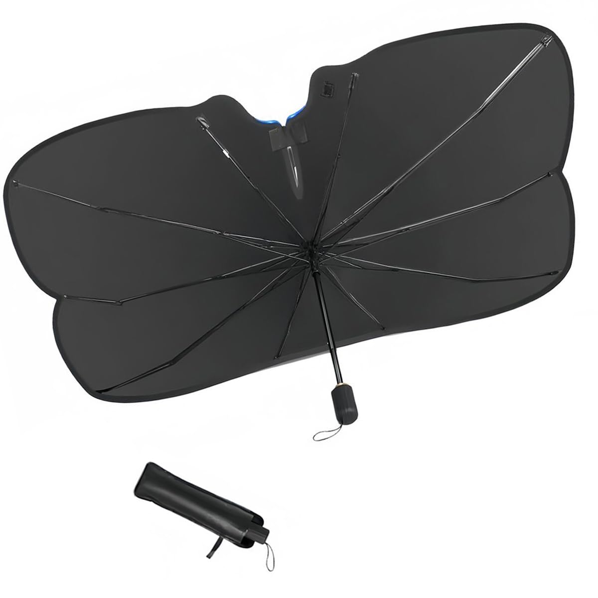 

UXPRIN Car Front Sunshade with 10 Strong UV Light Heat Foldable Sunshade for Kei Universal Fit for the Front of Your Protects Interior Includes чёрный