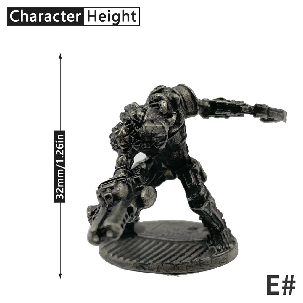 1pcs White Bronze Demon Soldiers Soldier Shogunate Samurai Model Figure Tabletop Game Ornament