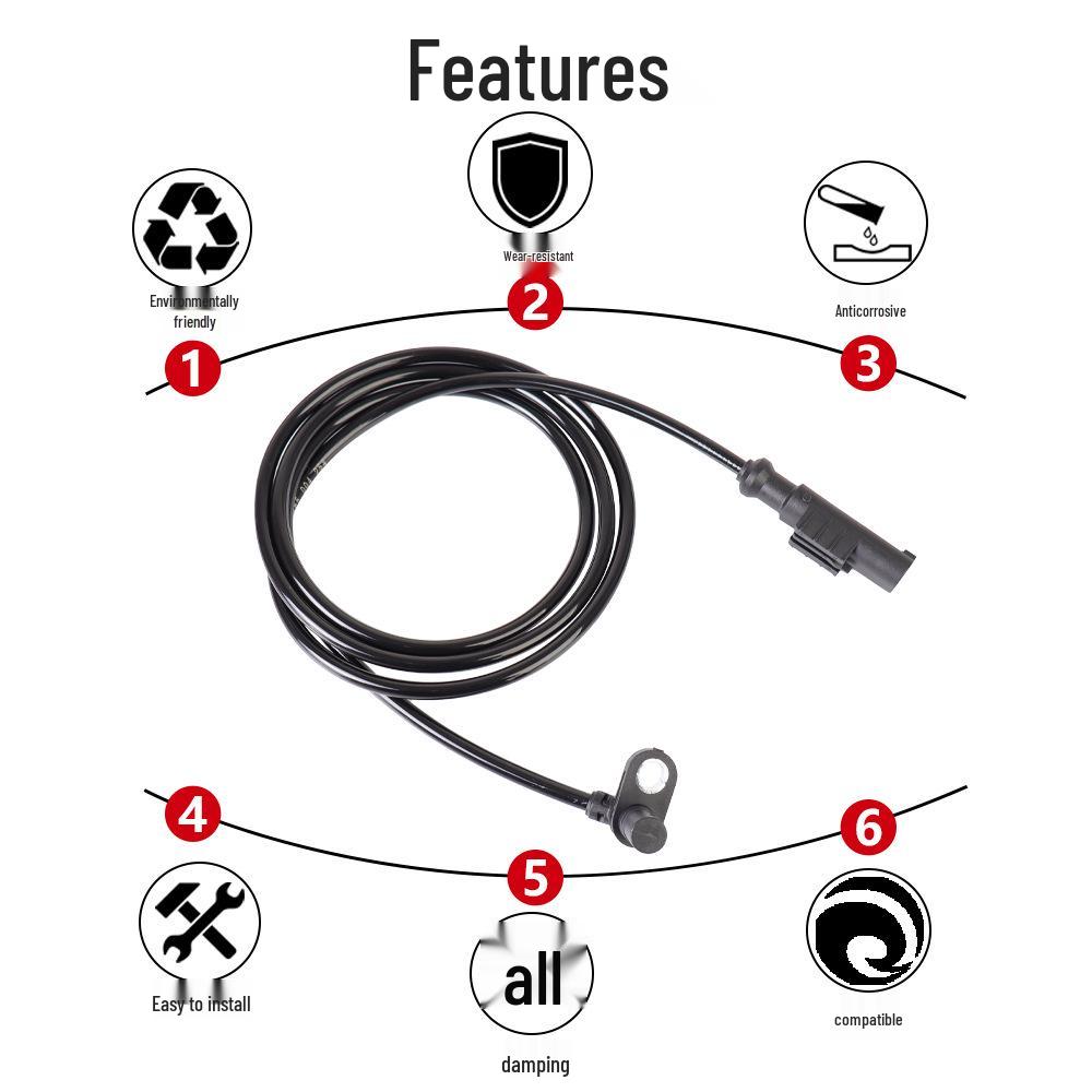 Compatible with Duke KTM 200, 250, 390, RC390 ABS Wheel Speed Sensor Line.