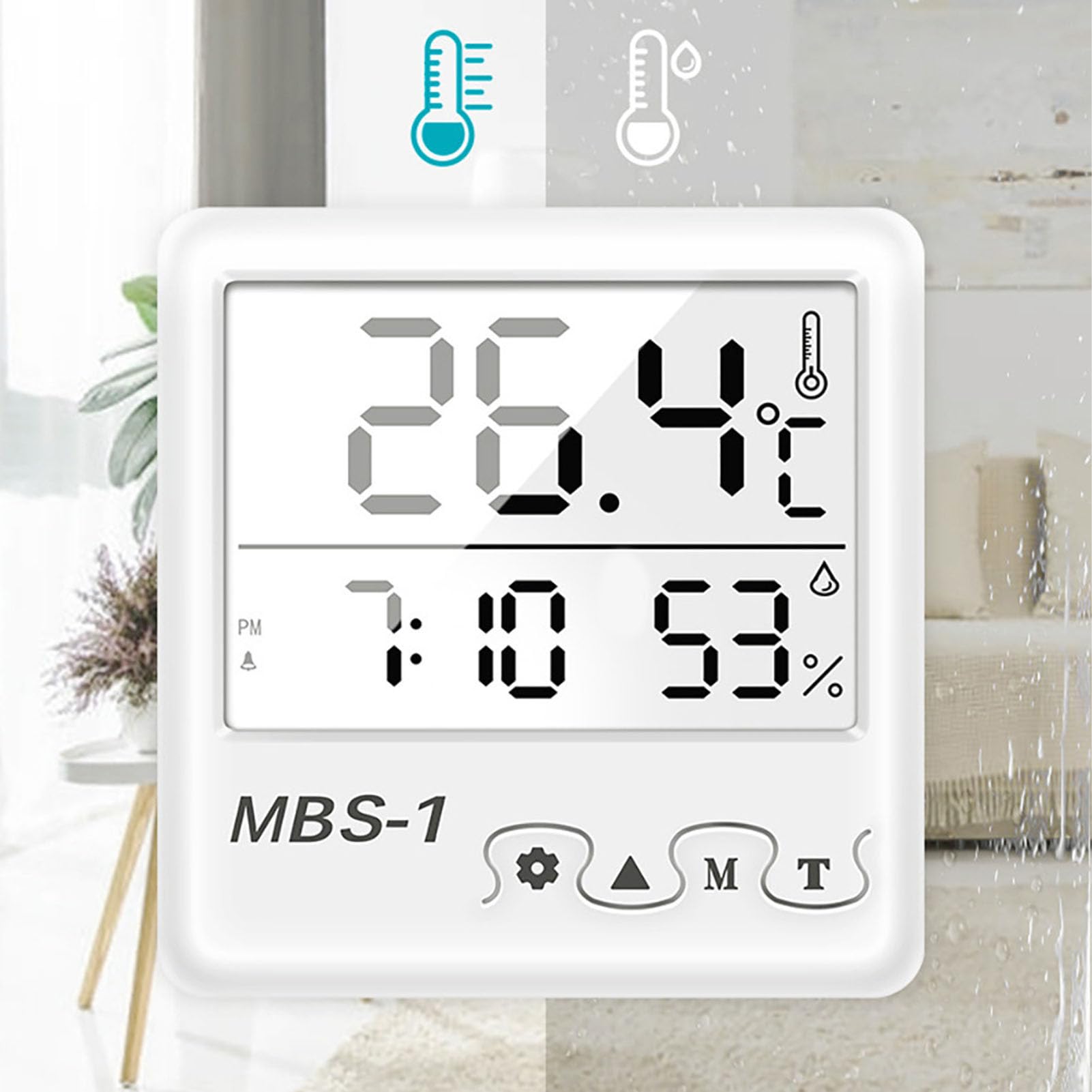 

MBS-1 Digital Thermometer Hygrometer with Clock Type A