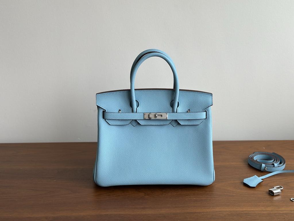 30cm Bronze Togo Leather Top Layer Cowhide Fashion High-End Large Capacity Handbag Single Shoulder Strap Womens Bag