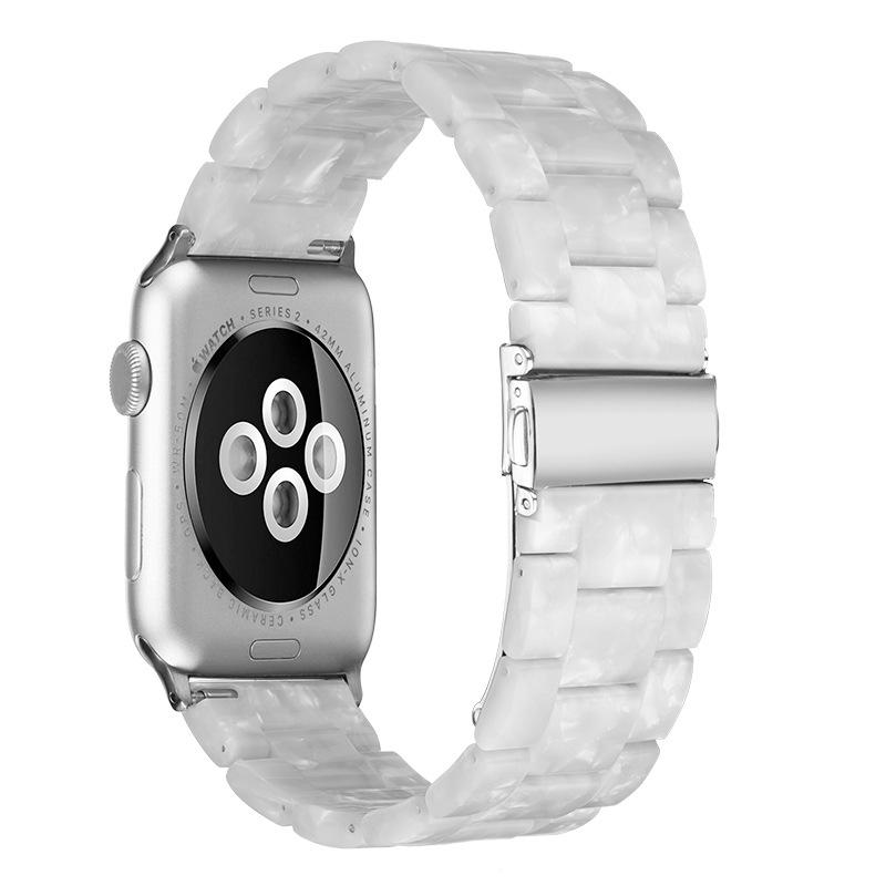 Bracelet for iWatch 9 8 7 SE Apple Watch Band 38mm 40mm 42mm 44mm 41mm 45mm Resin Band Replacement Series 6/5/4/3 Watchband Pink