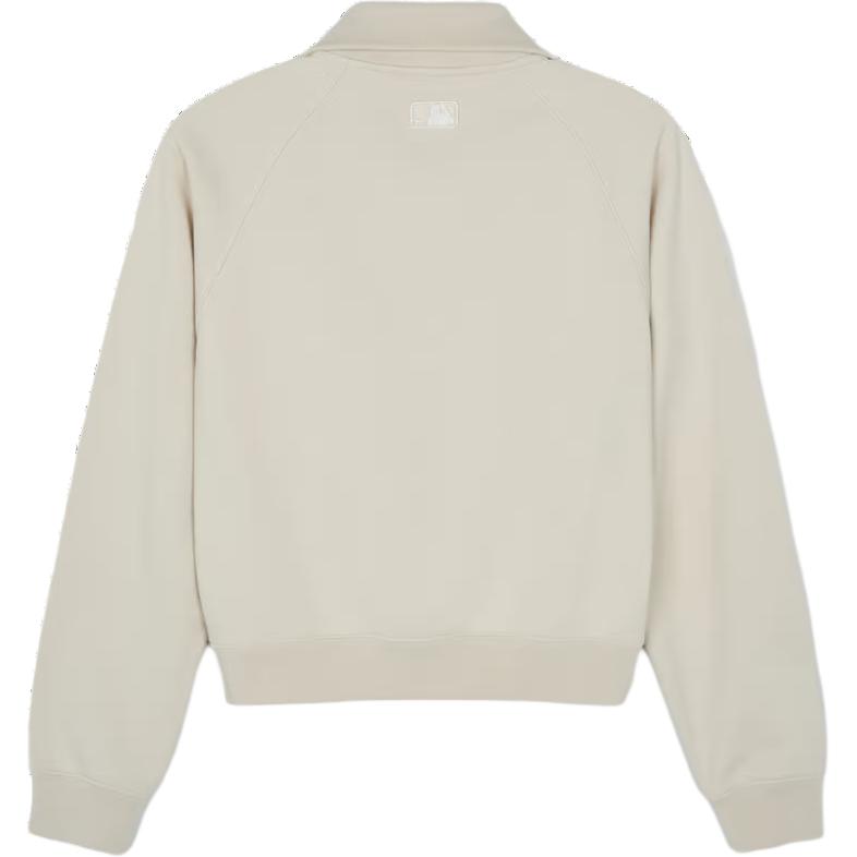 New MLB Basic Collection Boston Red Sox Sweatshirt Women's Dark Cream 3FMTB0344-43CRD