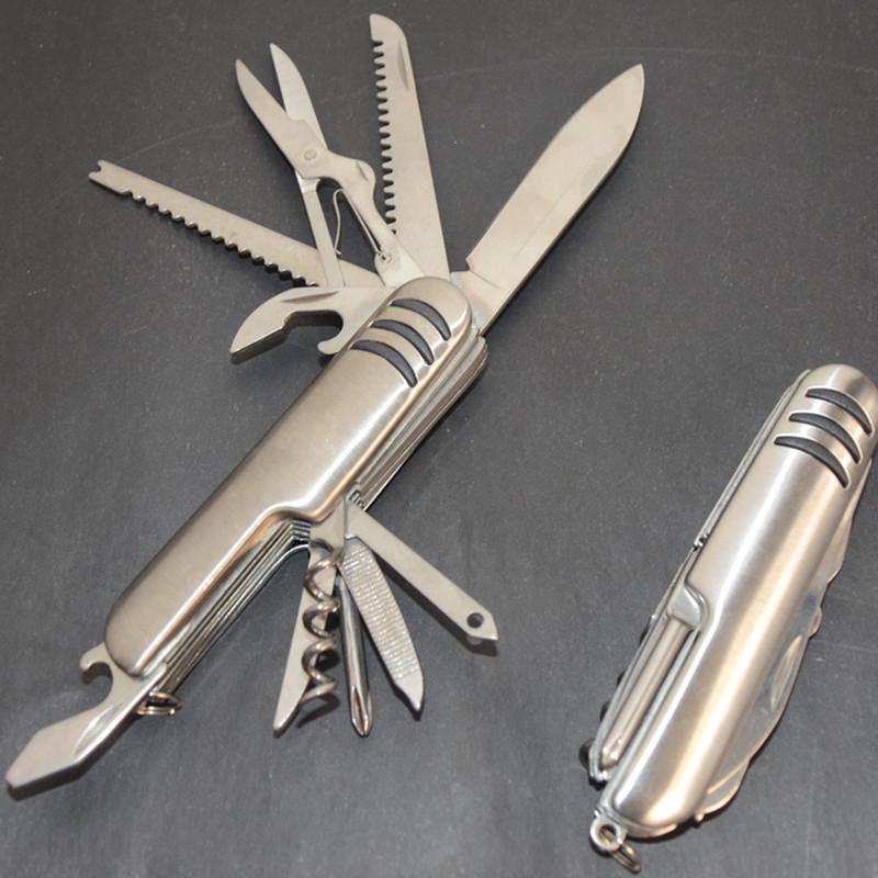 11-Funktionen Edelstahl Multi-Tool Messer: Outdoor Survival & Camping Klapptaschenmesser Geschenk.