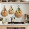 XS-XXL Borsa portaoggetti da parete Appesa a parete Cesti per frutta e verdura Borsa organizer Juta Eco a forma di goccia Organizer da cucina
