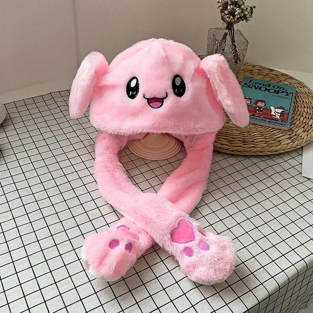 Cute Bunny Hat Ear Moving Jumping Hat Plush Hat Cute Cap For Girls