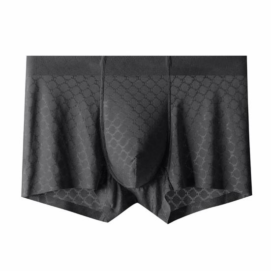 

Мужские трусы-боксеры эластичные средней посадки однотонные облегающие трусы-боксеры дышащие L чёрный