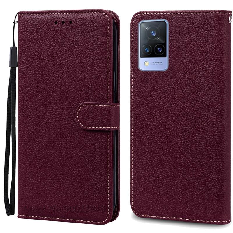 Pro Vivo V21 Pouzdro Silikonové Peněženkové Vyklápěcí Pouzdro na Telefon pro Vivo V2050 V2066 V2108 VivoV21 Kožené Pouzdro Coque pro Vivo V21 5G Fundas