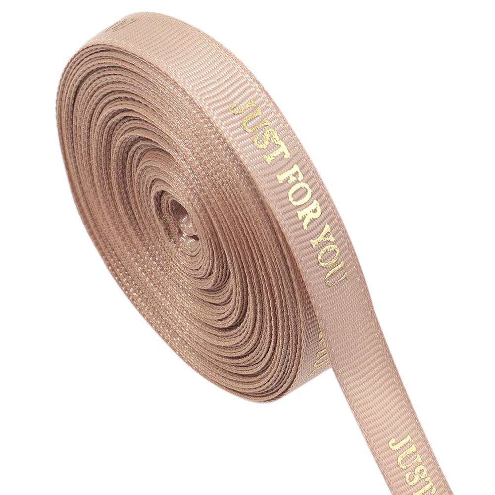10Yards/Roll 10mm Printed JUST FOR YOU Ribbon Colorful Polyester Ribbon For Wedding Christmas Birthday Gift Packaging Decoration