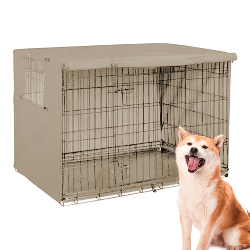 Oxford Cloth Dog Kennel Cover Waterproof Windproof Pet Crate Protective Dog Kennel Cover Universal Fit For Indoor Outdoor Crates