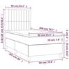 3141909 vidaXL Divan Bed with Mattress Taupe 90x200 Cm Fabric