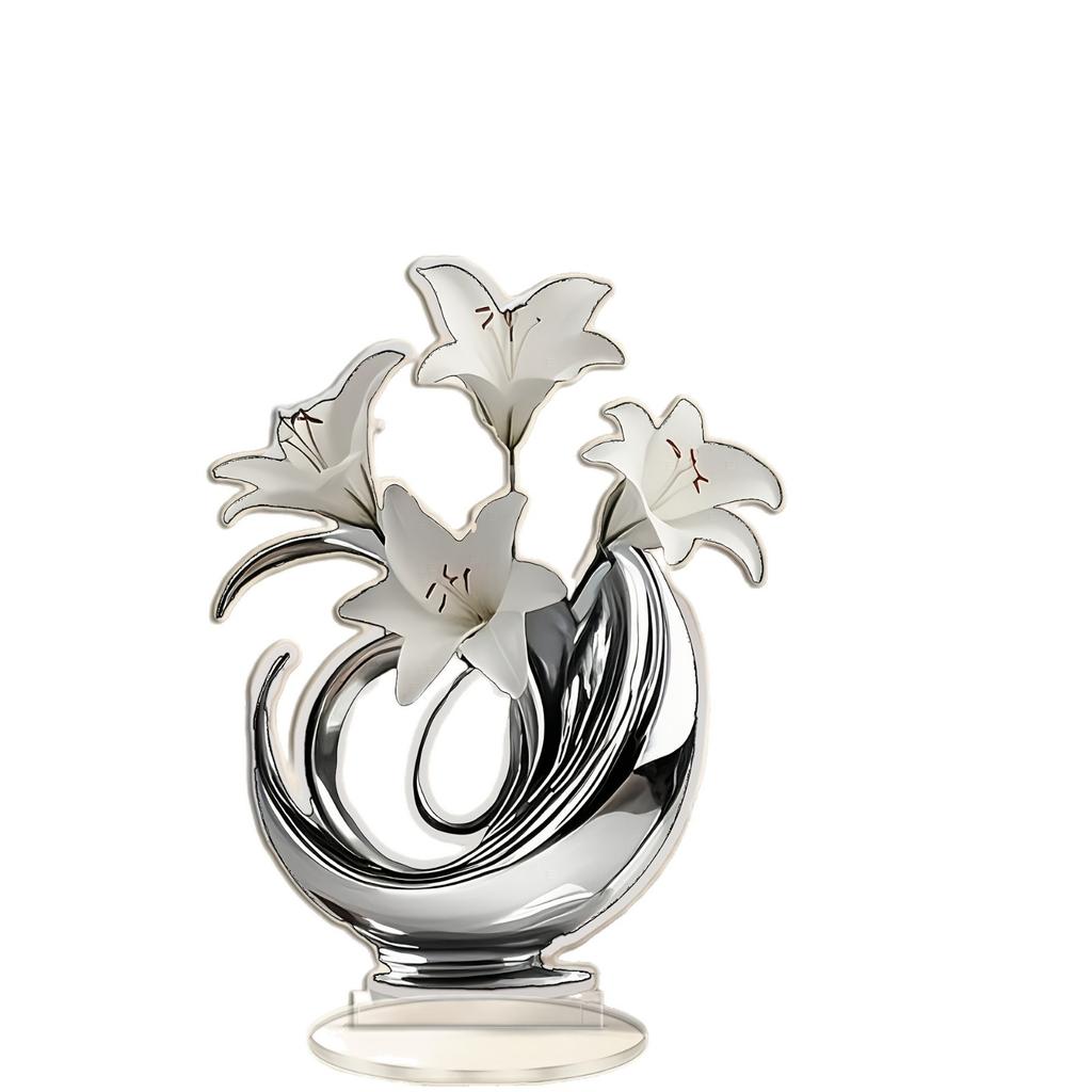 1pcs Table Flower Decoration - Desktop Plaque, Suitable for Living Room, Bedroom, Study, and Office Decoration, Four Seasons Decoration