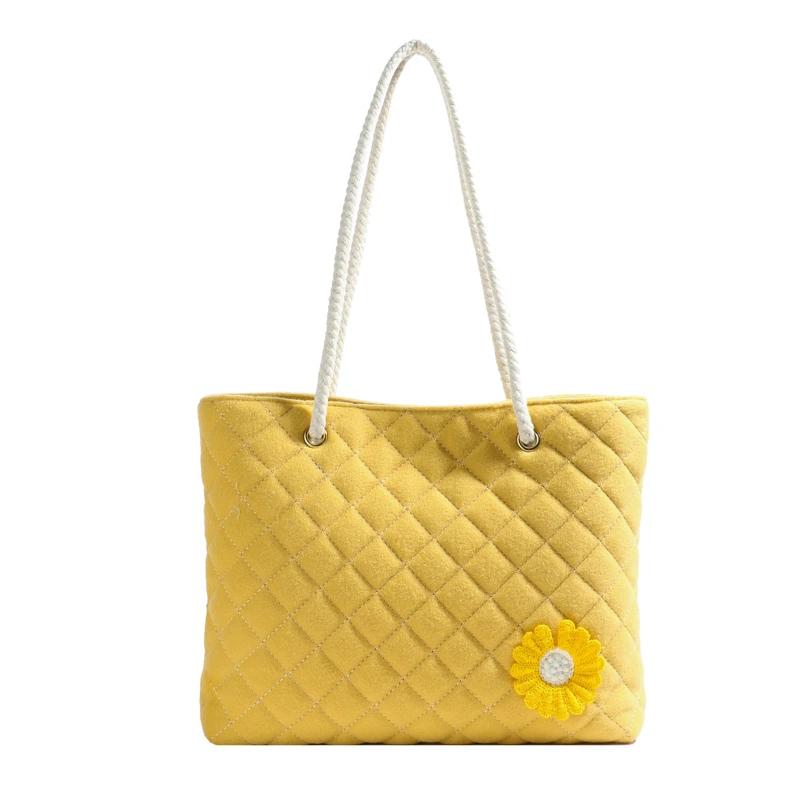 

ПУ однотонный цветочный замок большой емкости модная маятниковая мягкая и простая сумка через плечо