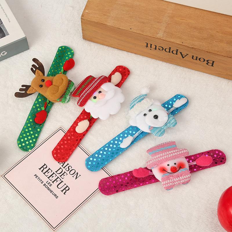 Christmas Sequin Luminous Children's Slap Bracelet Gift