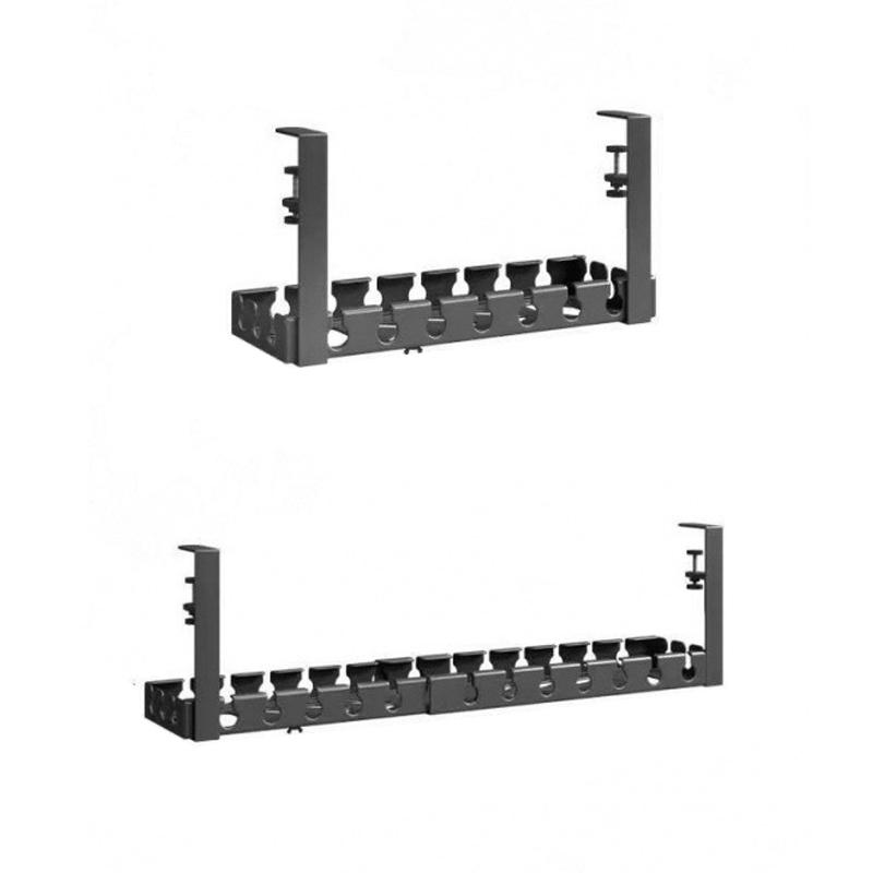 Under Table Storage Wire Organizer Storage Under Table Storage Rack No-Drill Cable Basket Metal Adjustable Cable Management Tray