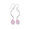 Rose Chalcedony Gemstone 925 Sterling Silver Jewelry Handcrafted Earrings 2.60" EE-43-15