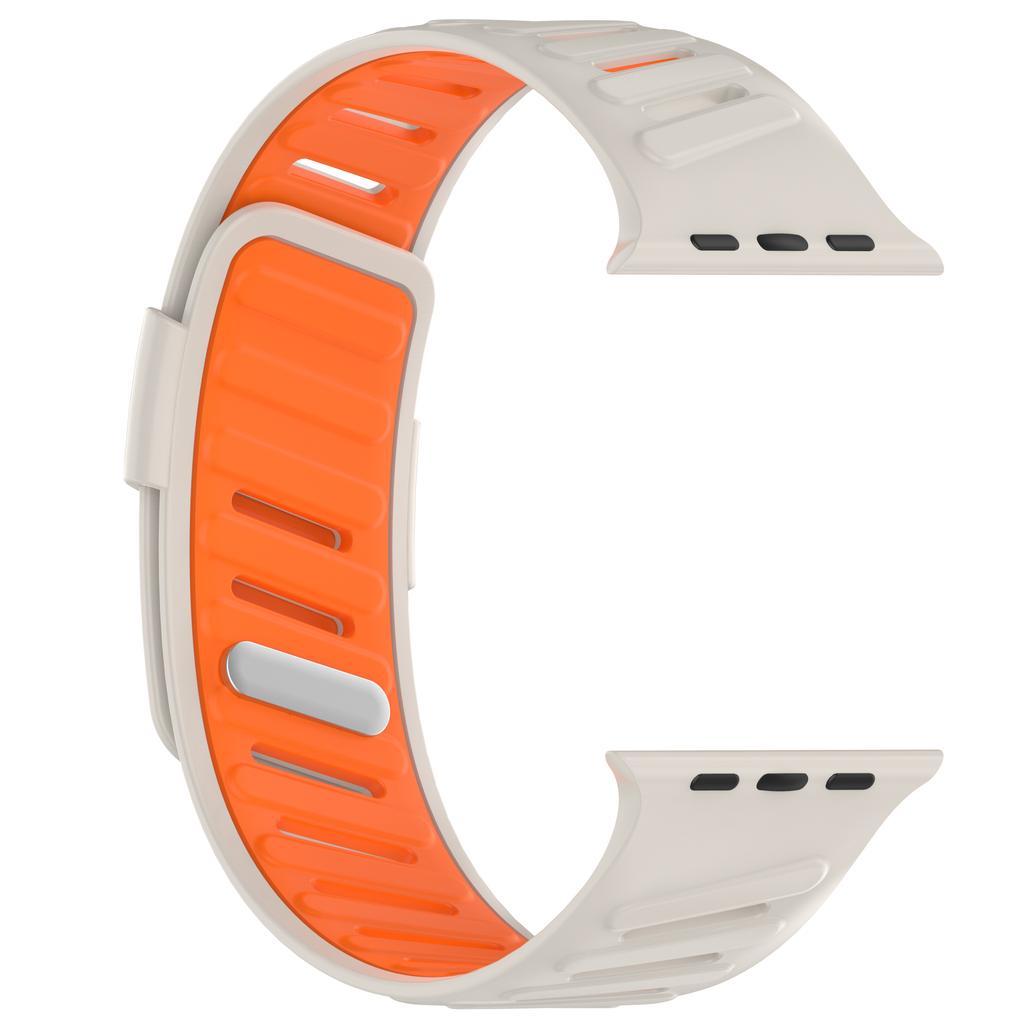 Dvoubarevný sportovní řemínek pro Apple Watch Ultra 3/2/1 49mm 41 42 45 44 46mm prodyšný silikonový pásek pro Iwatch řadu 11 10 9 8 7 SE